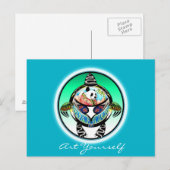 Turtle Panda Briefkaart (Voorkant / Achterkant)