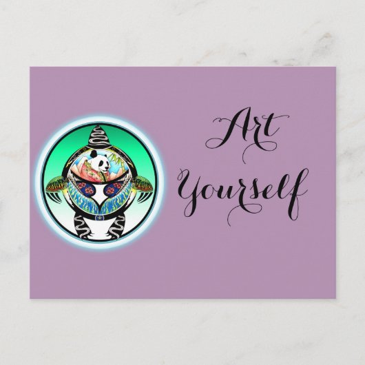 Turtle Panda Briefkaart (Voorkant)