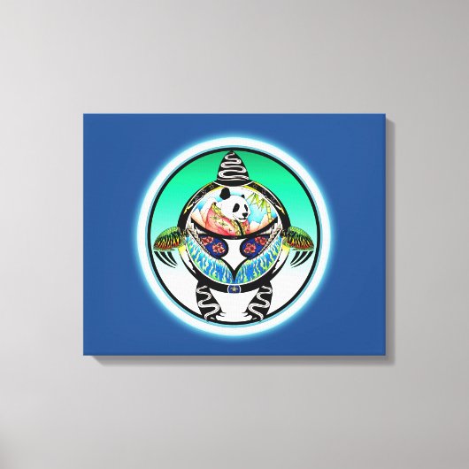Turtle Panda Canvas Afdruk (Voorkant)