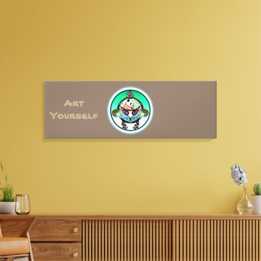 Turtle Panda Canvas Afdruk (Insitu (Woonkamer))