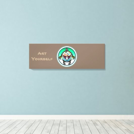 Turtle Panda Canvas Afdruk (Insitu (Houten vloer))