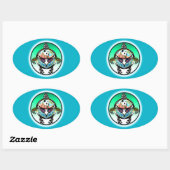 Turtle Panda Ovale Sticker (Vel)