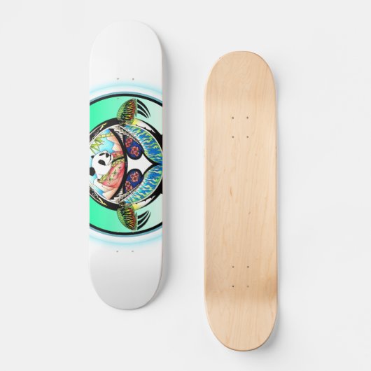 Turtle Panda Persoonlijk Skateboard (Voorkant)