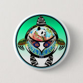 Turtle Panda Ronde Button 5,7 Cm (Voorkant)