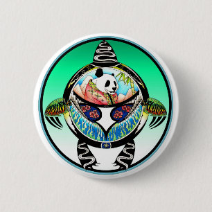 Turtle Panda Ronde Button 5,7 Cm