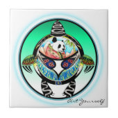 Turtle Panda Tegeltje (Voorkant)