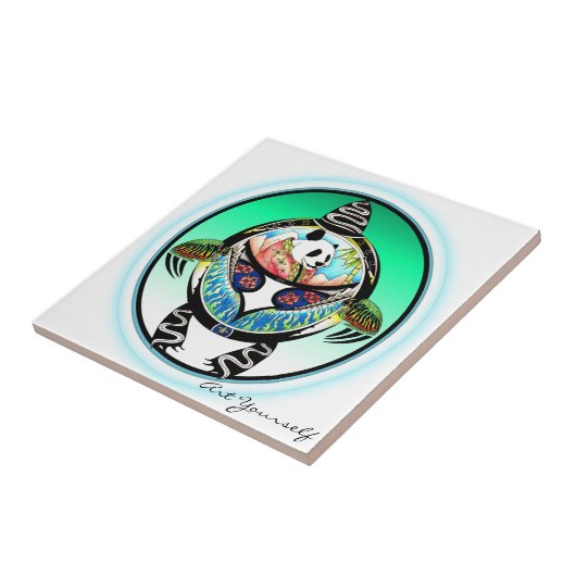 Turtle Panda Tegeltje (Zijkant)