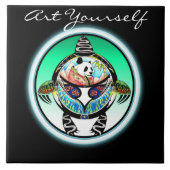 Turtle Panda Tegeltje (Voorkant)