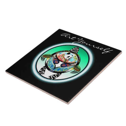 Turtle Panda Tegeltje (Zijkant)