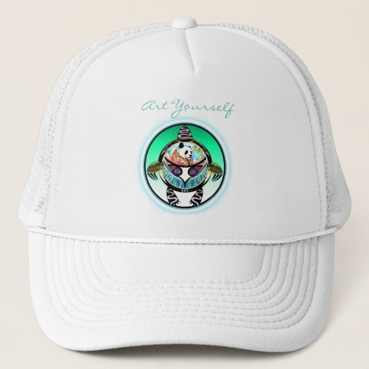 Turtle Panda Trucker Pet (Voorkant)