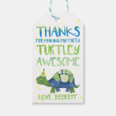 Turtle Party Favor Labels | Verjaardag schildpad Cadeaulabel (Voorkant)