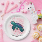Turtle Party Papieren Bordje (Feest)