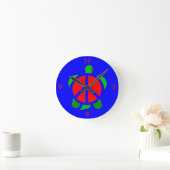 Turtle Peace Clock Ronde Klok (Huis)
