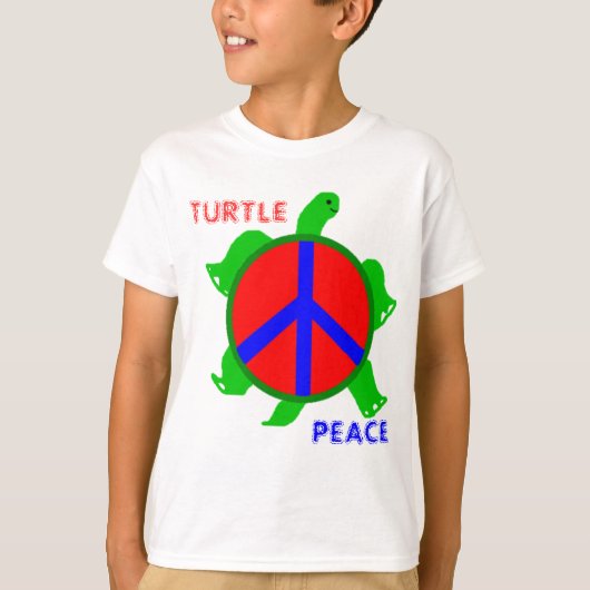Turtle Peace Kinderen T-Shirt (Voorkant)