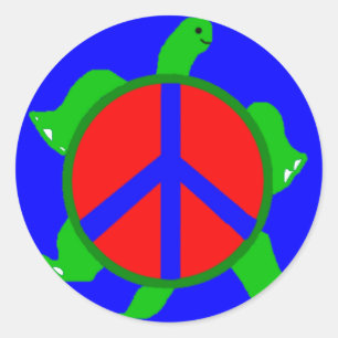 Turtle Peace Stickers