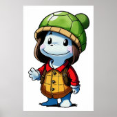 Turtle pet liefhebber | AI Art Poster (Voorkant)