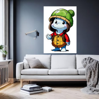 Turtle pet liefhebber | AI Art Poster