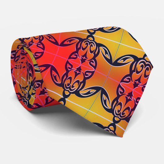 Turtle petroglyph stropdas (Opgerold)