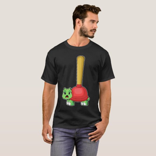 Turtle Plunger T-shirt (Voorkant volledig)