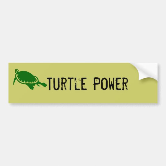 Turtle Power Bumpersticker (Voorkant)