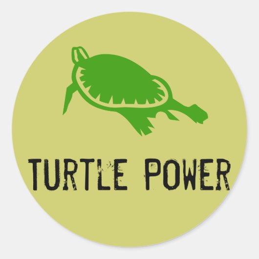 Turtle Power Sticker (Voorkant)