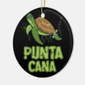 Turtle Punta Cana Dominican Republic Souvenir Keramisch Ornament (Links)