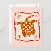 Turtle Quilt Briefkaart (Voorkant / Achterkant)