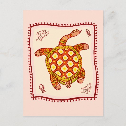 Turtle Quilt Briefkaart (Voorkant)