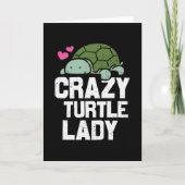 Turtle Quote Crazy Turtle Lady Kaart (Voorkant)
