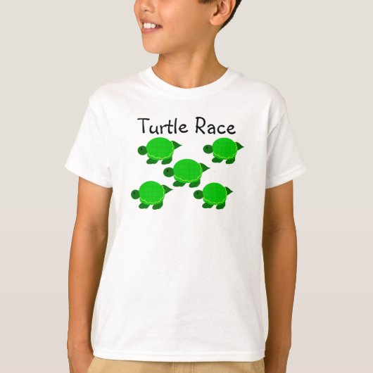 Turtle Race Groene Schildpad T-shirt (Voorkant)