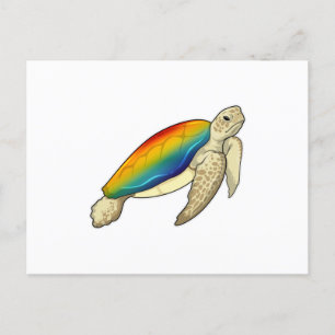 Turtle Rainbow Briefkaart
