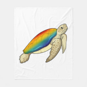 Turtle Rainbow Fleece Deken