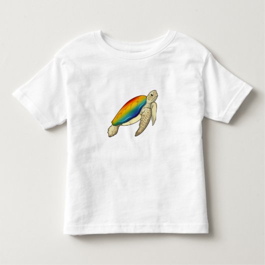 Turtle Rainbow Kinder Shirts (Voorkant)