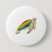 Turtle Rainbow Ronde Button 7,6 Cm (Voorkant)