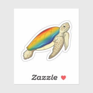 Turtle Rainbow Sticker