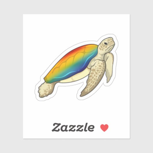 Turtle Rainbow Sticker (Vel)
