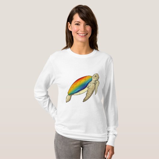 Turtle Rainbow T-shirt (Voorkant volledig)