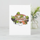 Turtle Ramen Sushi Bedankkaart (Staand voorkant)