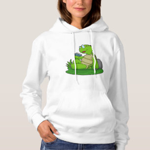 Turtle Reading Book Hoodie