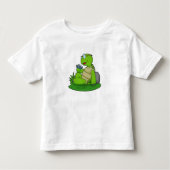 Turtle Reading Book Kinder Shirts (Voorkant)
