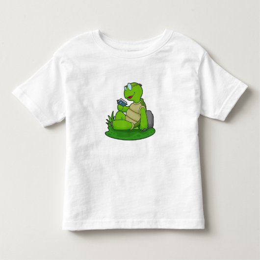 Turtle Reading Book Kinder Shirts (Voorkant)