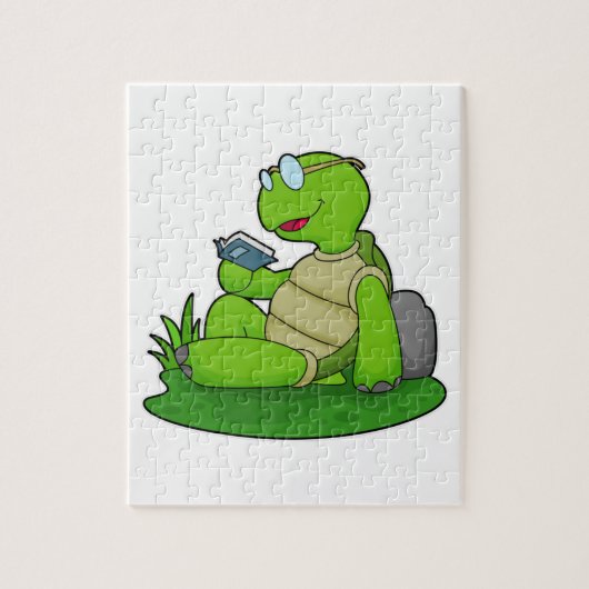 Turtle Reading Book Legpuzzel (Verticaal)