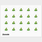 Turtle Reading Book Ronde Sticker (Vel)