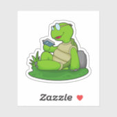 Turtle Reading Book Sticker (Vel)