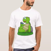 Turtle Reading Book T-shirt (Voorkant)