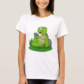 Turtle Reading Book T-shirt (Voorkant)