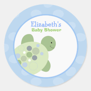 Turtle Reef Round Custom Favor Sticker