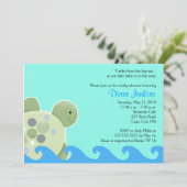 Turtle Reef Seaturtle 5x7 Baby shower Uitnodiging (Staand voorkant)