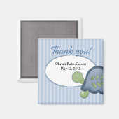 Turtle Reef Tortoise Baby shower Favor Magnet (Voorkant / Achterkant)