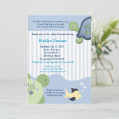 Turtle Reef Tortoise Boy Baby shower Kaart (Staand voorkant)